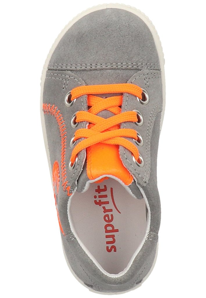 Superfit Halbschuhe Veloursleder Grau/Orange - surf4shoes