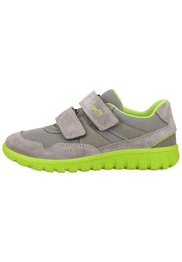 Superfit Halbschuhe Veloursleder/Textil Grau/Grün - surf4shoes