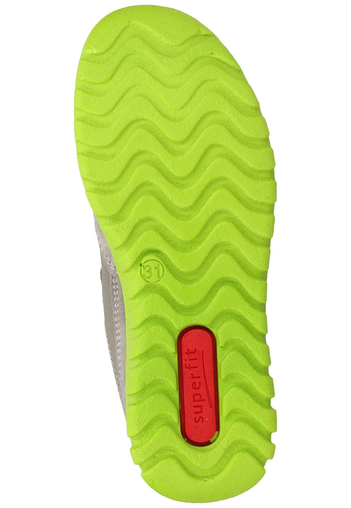 Superfit Halbschuhe Veloursleder/Textil Grau/Grün - surf4shoes