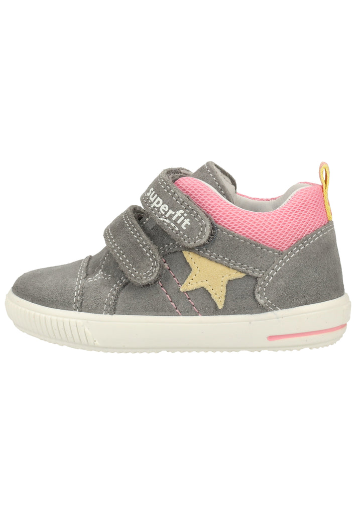 Superfit Halbschuhe Veloursleder Grau/gelb - surf4shoes