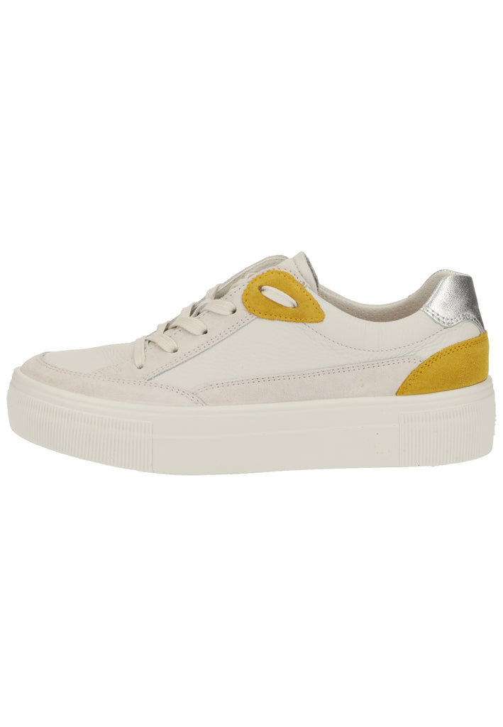 Legero Sneaker Nappaleder Weiß/Gelb - surf4shoes