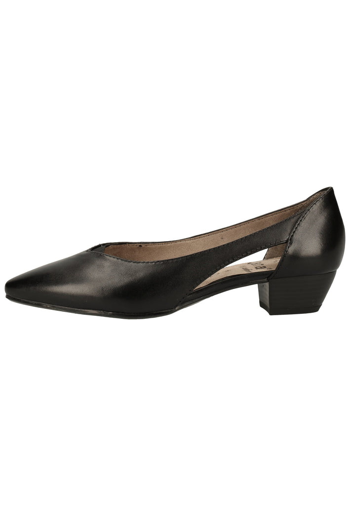 Jana Pumps Nappaleder Schwarz - surf4shoes