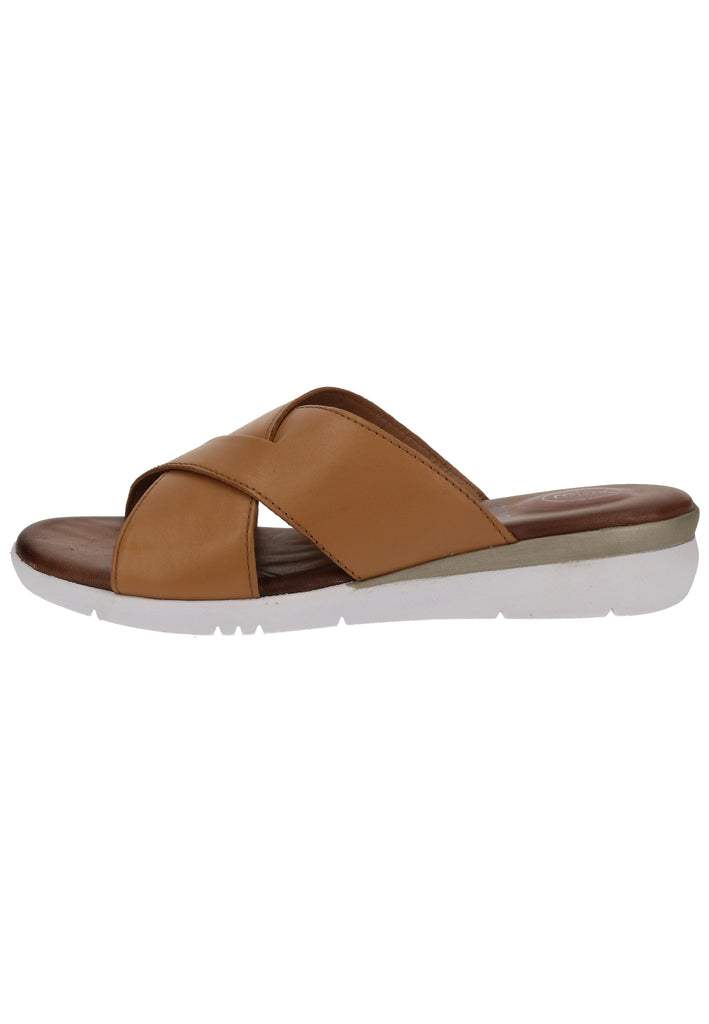 Jana Pantoletten Leder Braun - surf4shoes