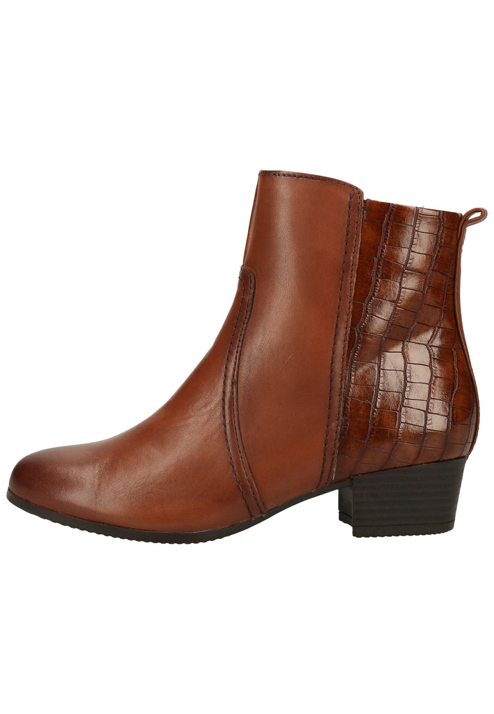 Jana Stiefelette Leder/Synthetik Cognac - surf4shoes