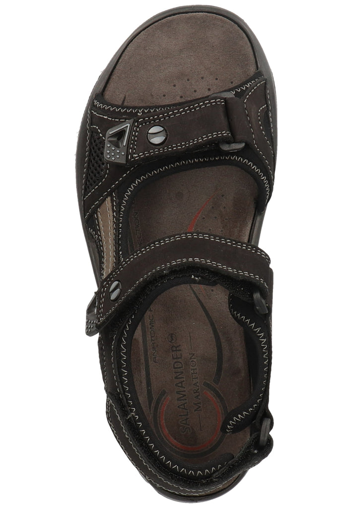 Salamander Sandalen Leder Schwarz - surf4shoes