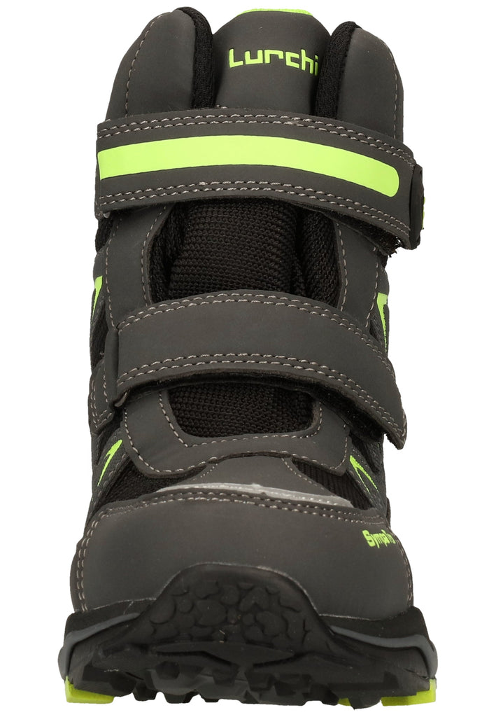 Lurchi Stiefelette Lederimitat/Textil Schwarz/Grau Warmfutter - surf4shoes