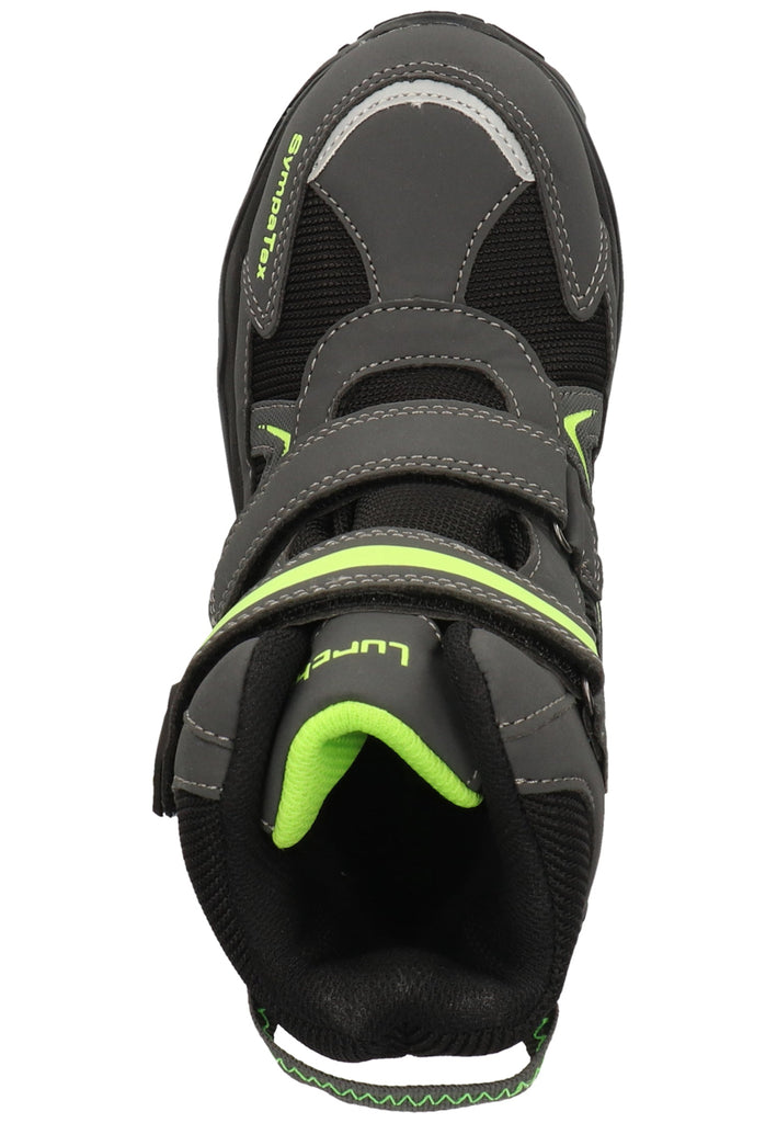 Lurchi Stiefelette Lederimitat/Textil Schwarz/Grau Warmfutter - surf4shoes