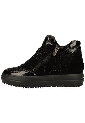 IGI&CO Sneaker Leder/Textil Schwarz - surf4shoes