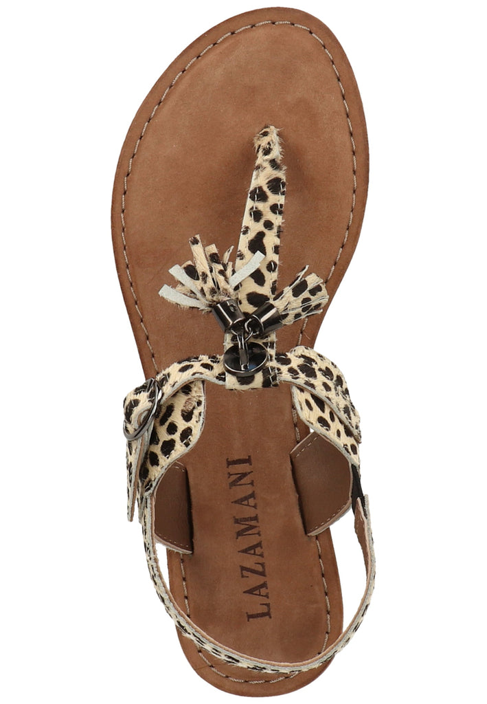 Lazamani Sandalen Leder Beige/Braun - surf4shoes