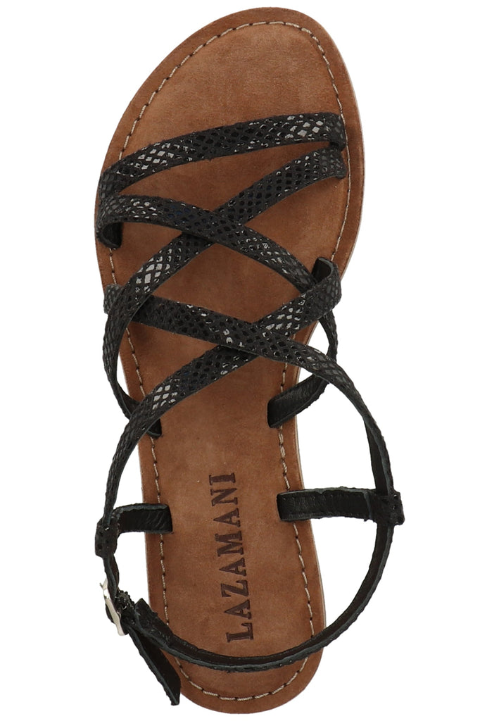 Lazamani Sandalen Leder Schwarz - surf4shoes