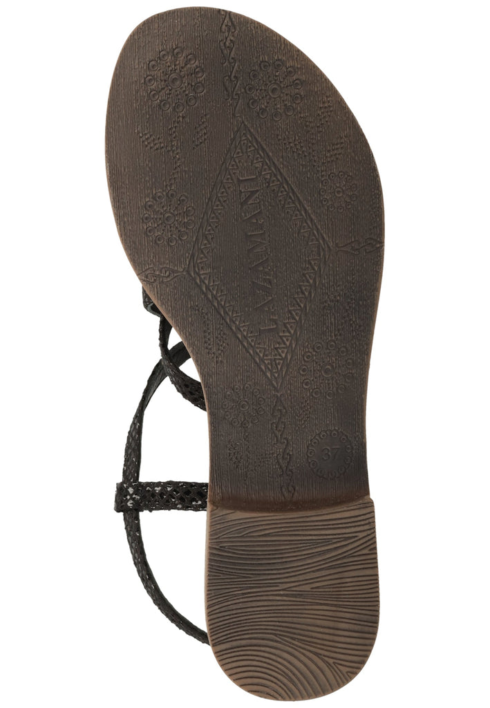 Lazamani Sandalen Leder Schwarz - surf4shoes
