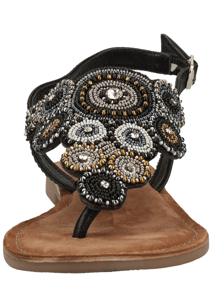 Lazamani Sandalen Leder/Textil Schwarz - surf4shoes