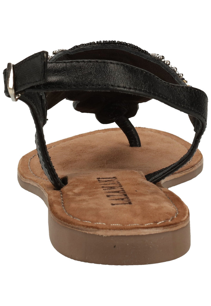 Lazamani Sandalen Leder/Textil Schwarz - surf4shoes
