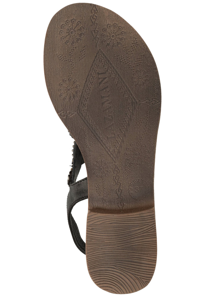 Lazamani Sandalen Leder/Textil Schwarz - surf4shoes