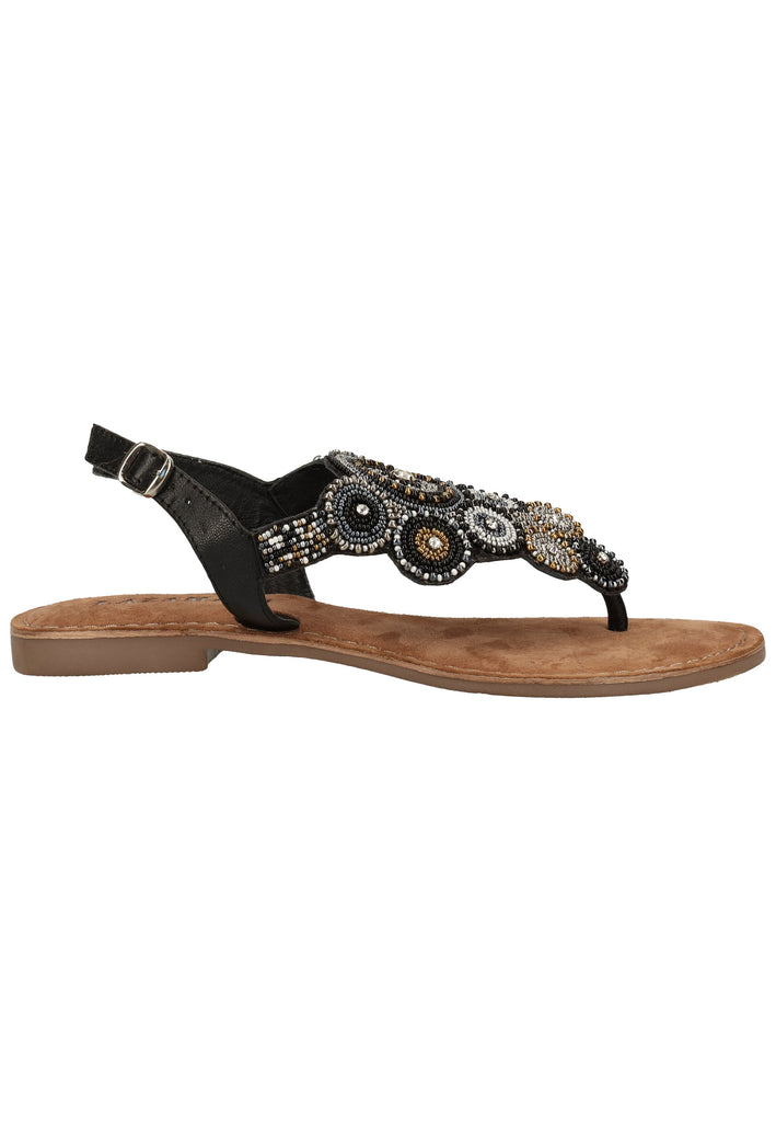 Lazamani Sandalen Leder/Textil Schwarz - surf4shoes