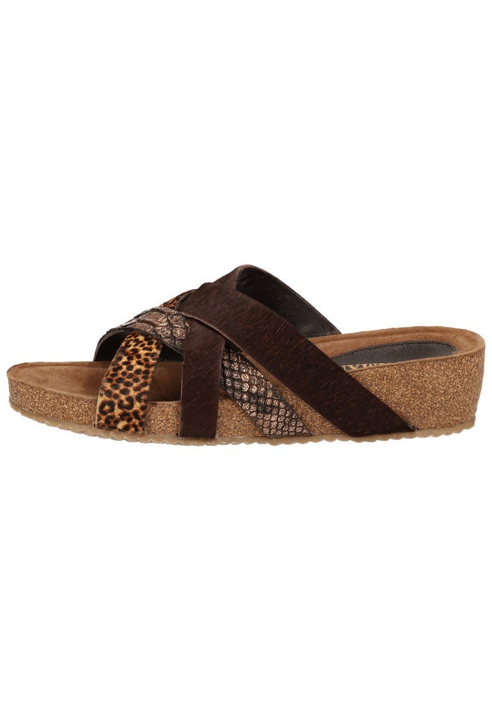 Lazamani Pantoletten Leder/Synthetik Brown - surf4shoes