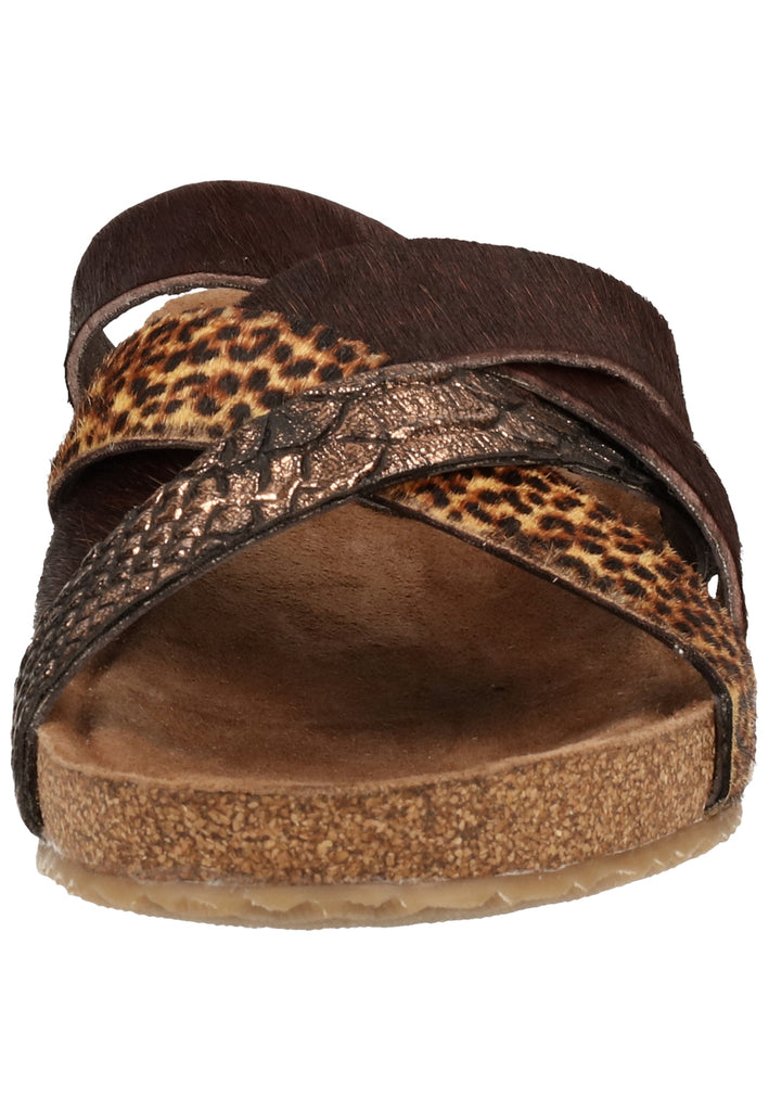 Lazamani Pantoletten Leder/Synthetik Brown - surf4shoes