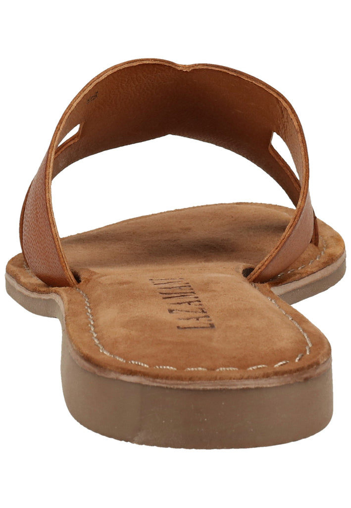 Lazamani Pantoletten Leder Tan - surf4shoes