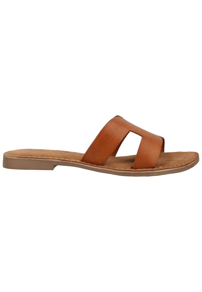 Lazamani Pantoletten Leder Tan - surf4shoes