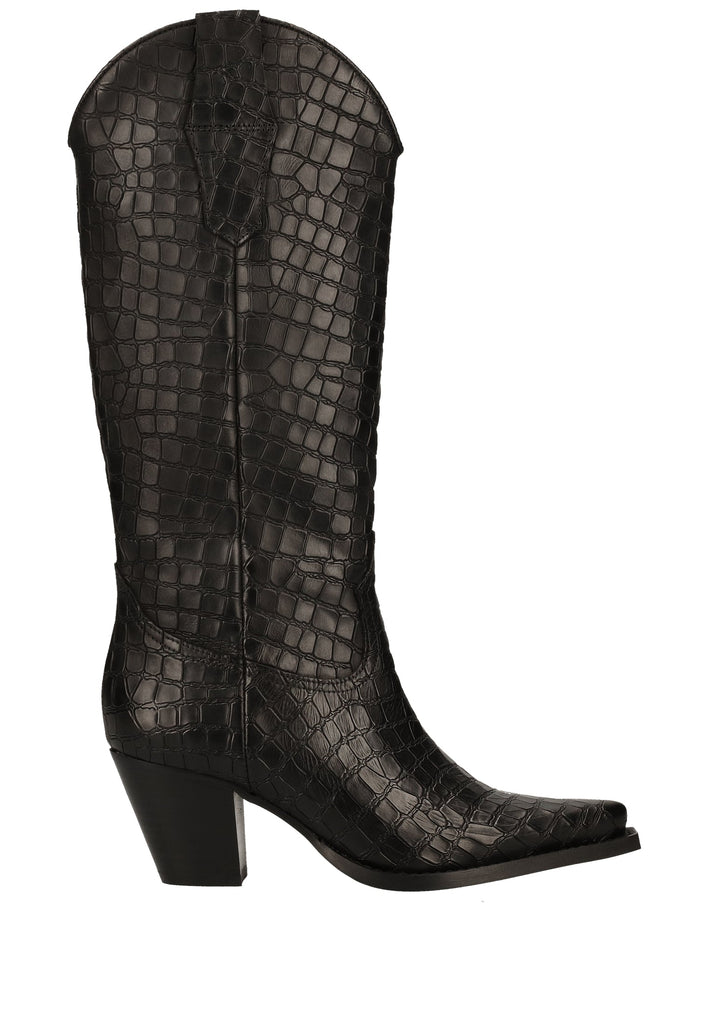 Lazamani Stiefel Leder Schwarz - surf4shoes