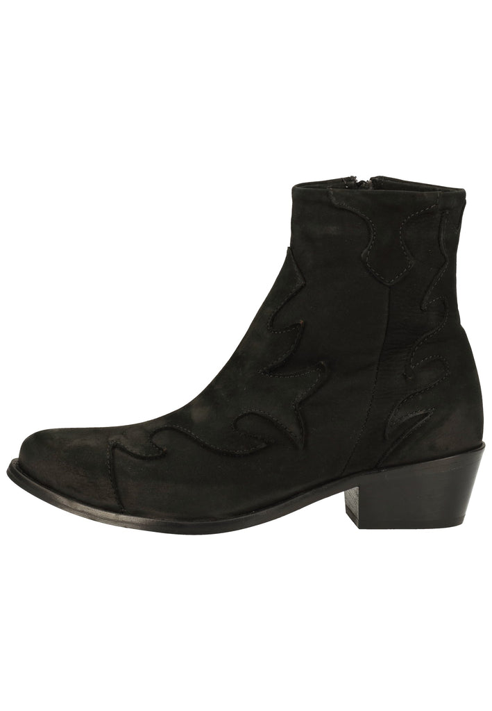 Lazamani Stiefelette Nubukleder Schwarz - surf4shoes
