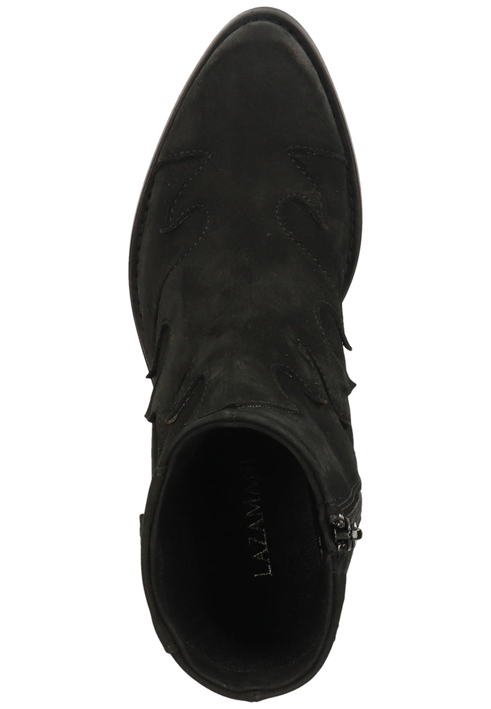 Lazamani Stiefelette Nubukleder Schwarz - surf4shoes