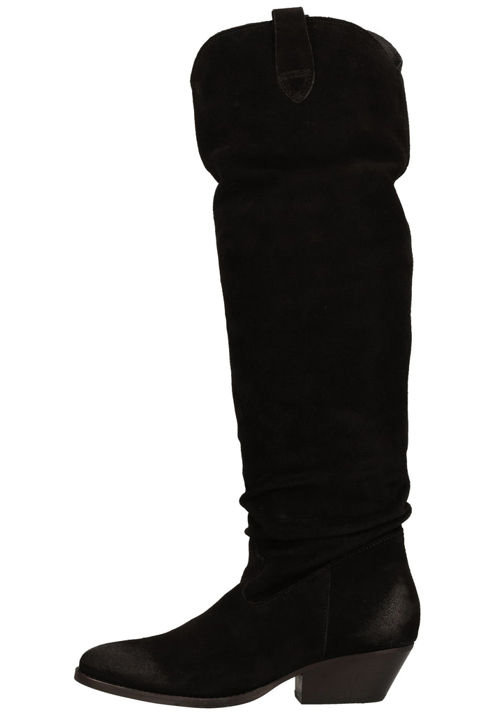 Lazamani Stiefel Veloursleder Schwarz - surf4shoes