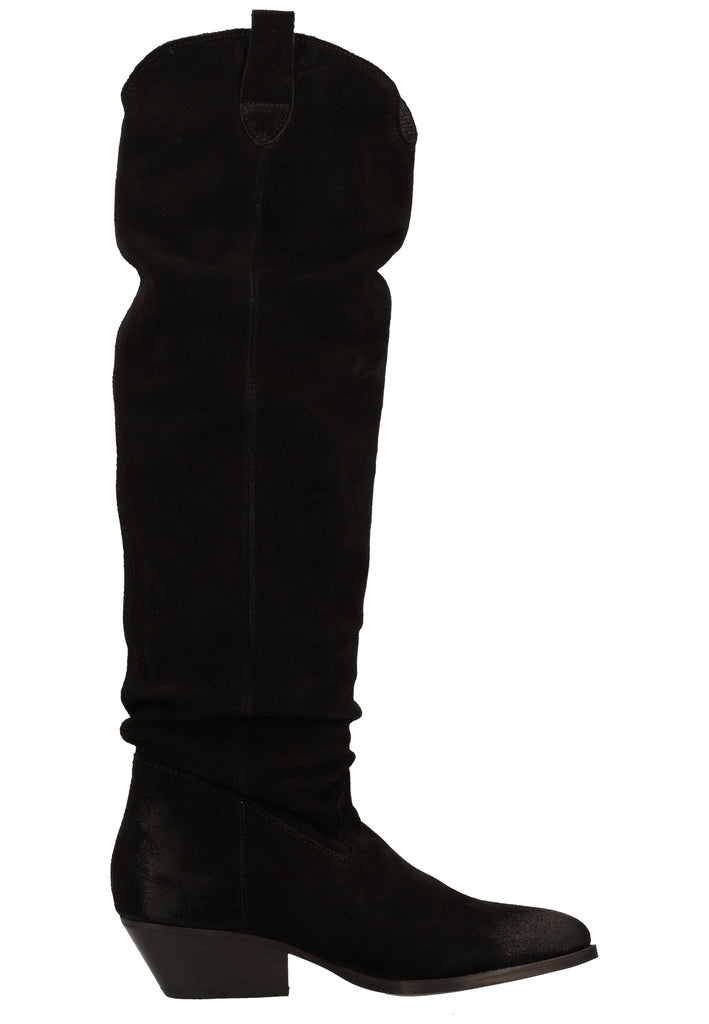 Lazamani Stiefel Veloursleder Schwarz - surf4shoes