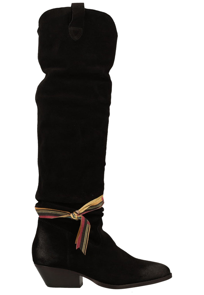 Lazamani Stiefel Veloursleder Schwarz - surf4shoes