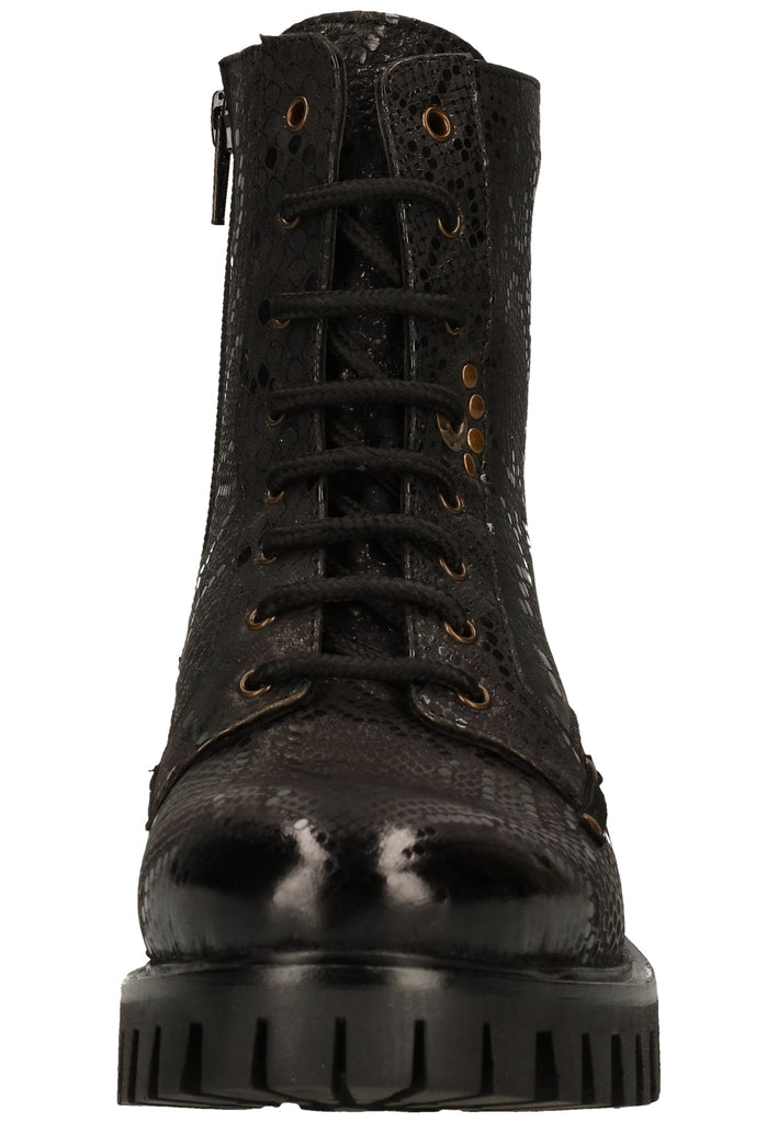 Lazamani Stiefelette Leder Schwarz/Gold - surf4shoes