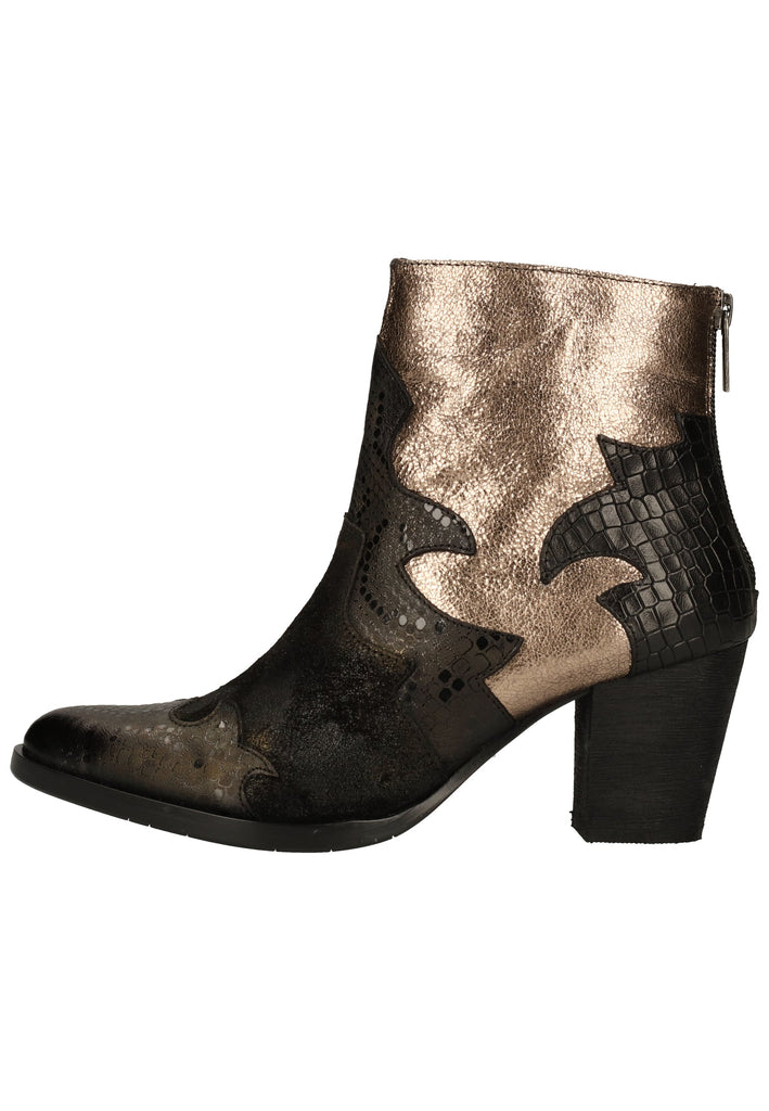 Lazamani Stiefelette Leder Schwarz/Gold - surf4shoes