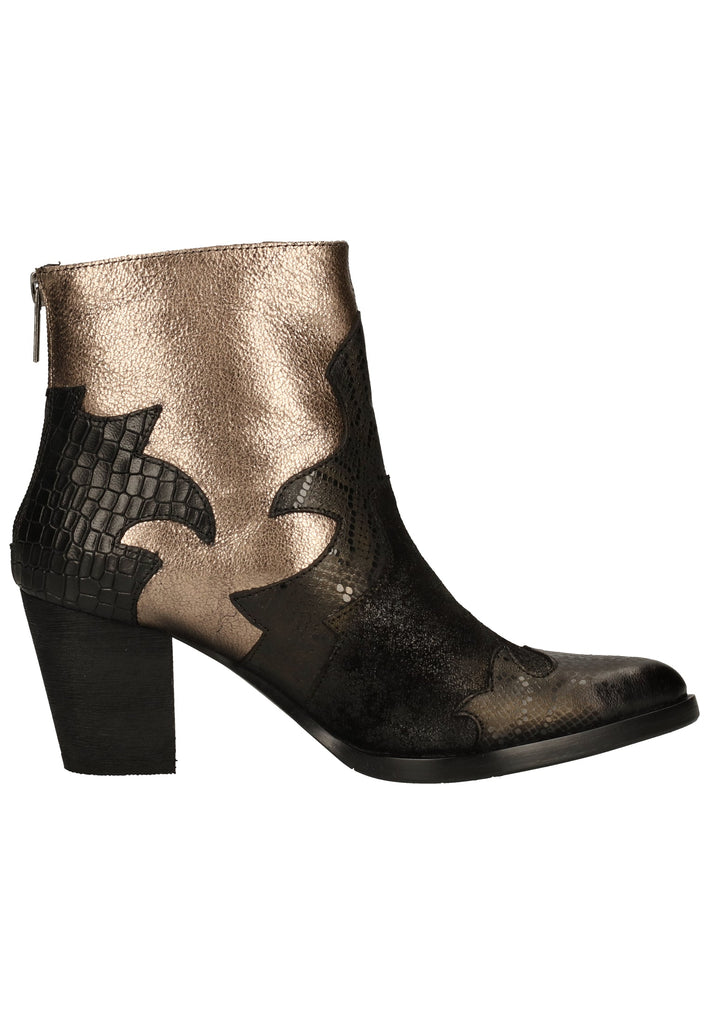 Lazamani Stiefelette Leder Schwarz/Gold - surf4shoes