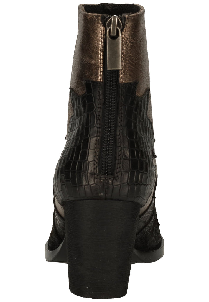 Lazamani Stiefelette Leder Schwarz/Gold - surf4shoes