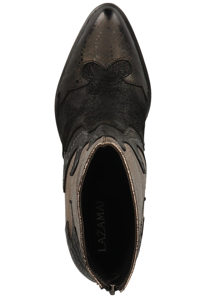 Lazamani Stiefelette Leder Schwarz/Gold - surf4shoes