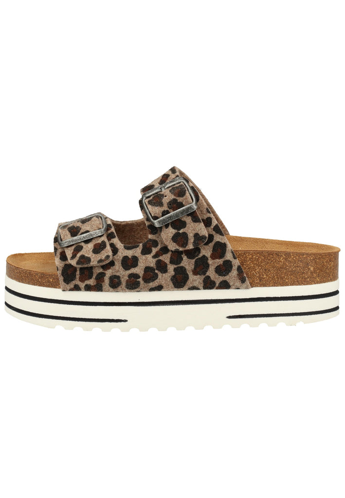 Shepherd Hausschuhe Wolle Leopard - surf4shoes