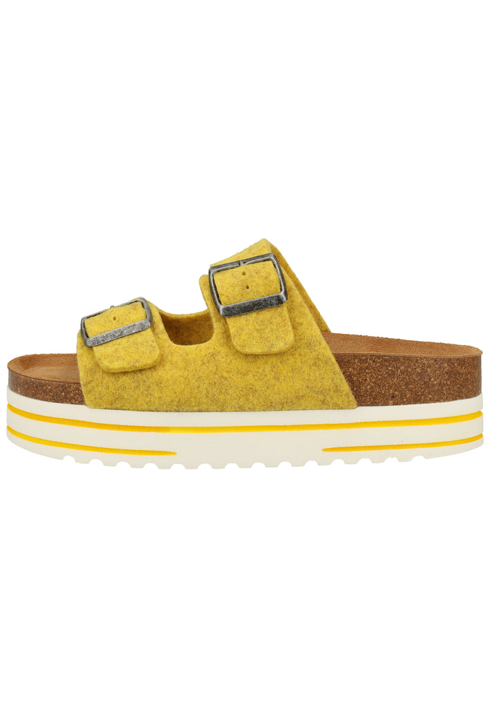 Shepherd Hausschuhe Wolle Gelb - surf4shoes