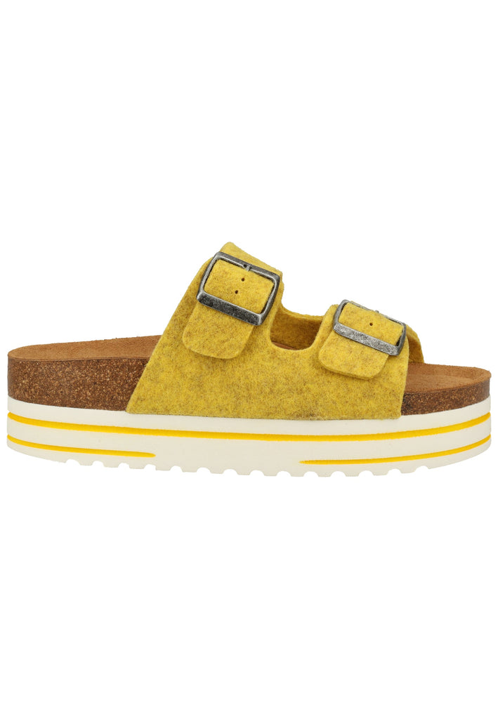 Shepherd Hausschuhe Wolle Gelb - surf4shoes