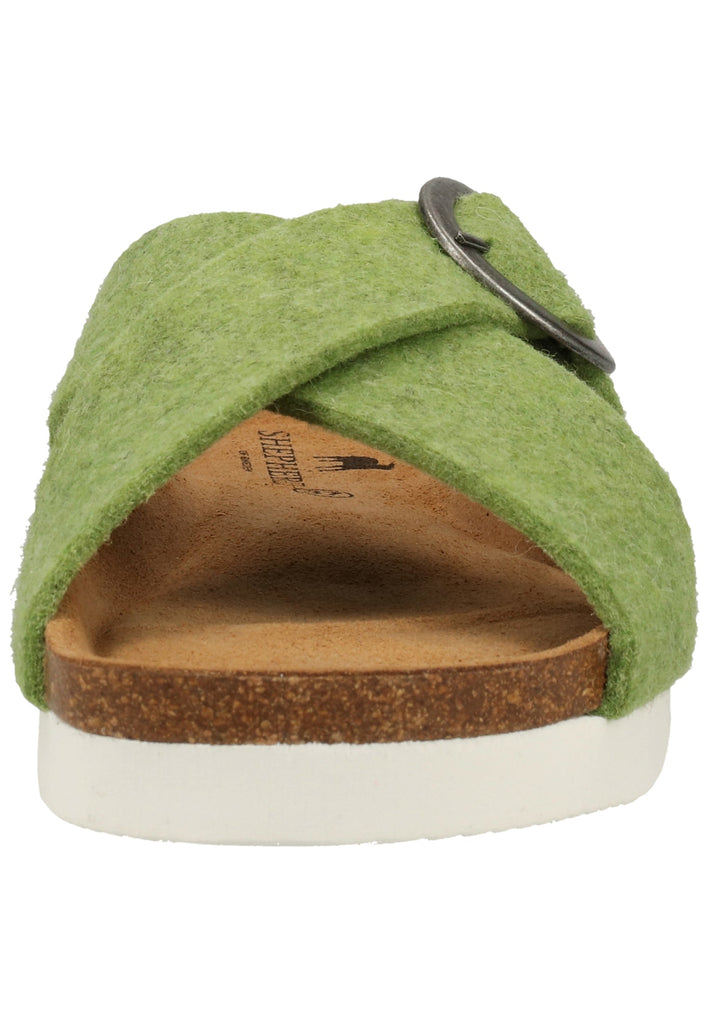 Shepherd Hausschuhe Wolle Lime - surf4shoes