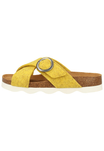 Shepherd Hausschuhe Wolle Gelb - surf4shoes