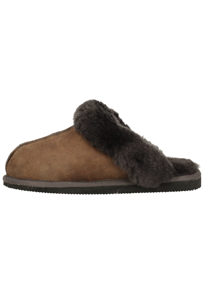 Shepherd Hausschuhe Leder Dunkelgrau - surf4shoes