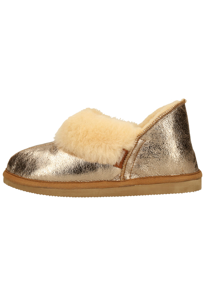 Shepherd Hausschuhe Leder Gold - surf4shoes