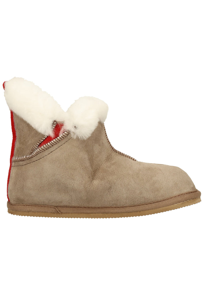 Shepherd Hausschuhe Leder Beige Warmfutter - surf4shoes