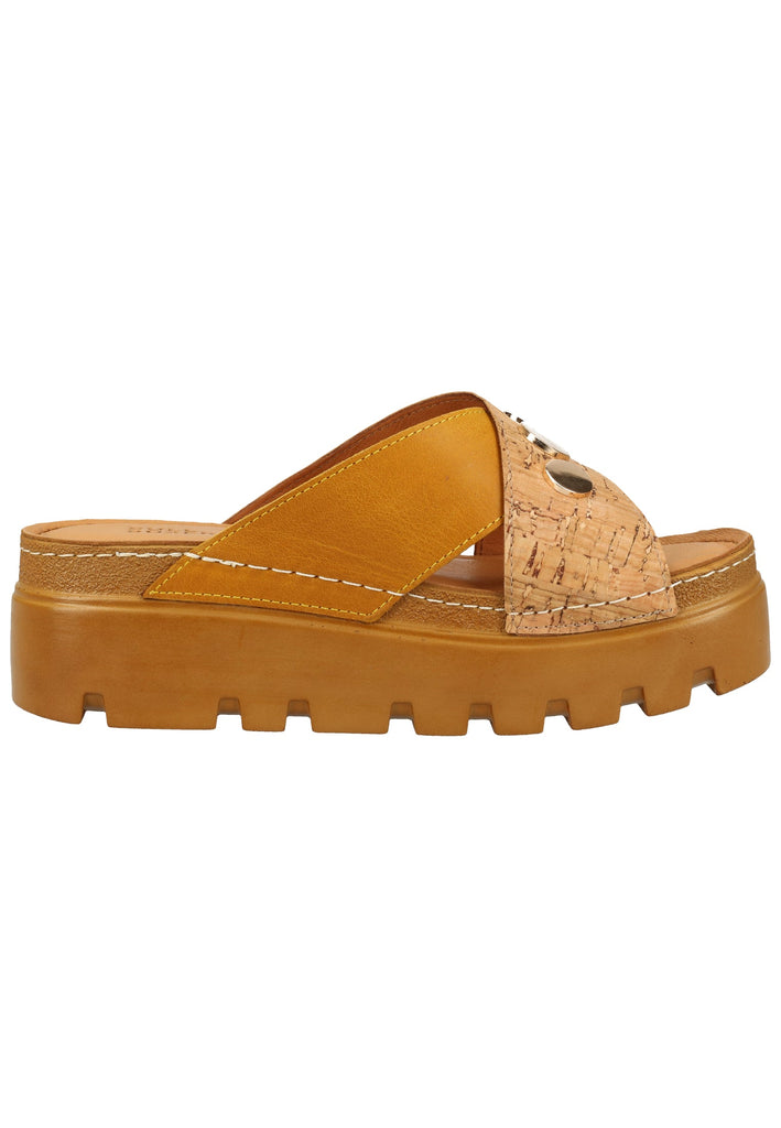 Bullboxer Pantoletten Leder Gelb - surf4shoes