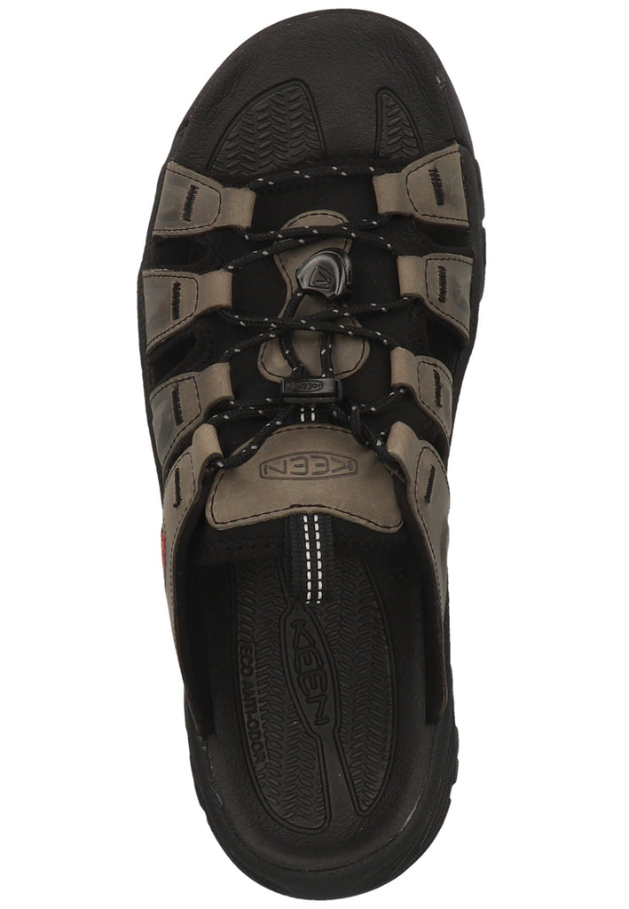 Keen Pantoletten Lederimitat/Textil Grau/Schwarz - surf4shoes