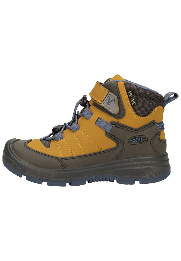 Keen Wanderschuhe Leder/Textil Blau/Gelb - surf4shoes