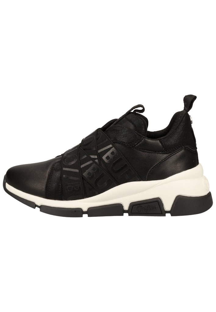 Buffalo Sneaker Lederimitat Schwarz - surf4shoes