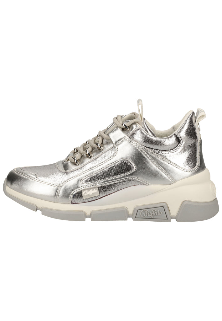 Buffalo Sneaker Lederimitat Silber - surf4shoes