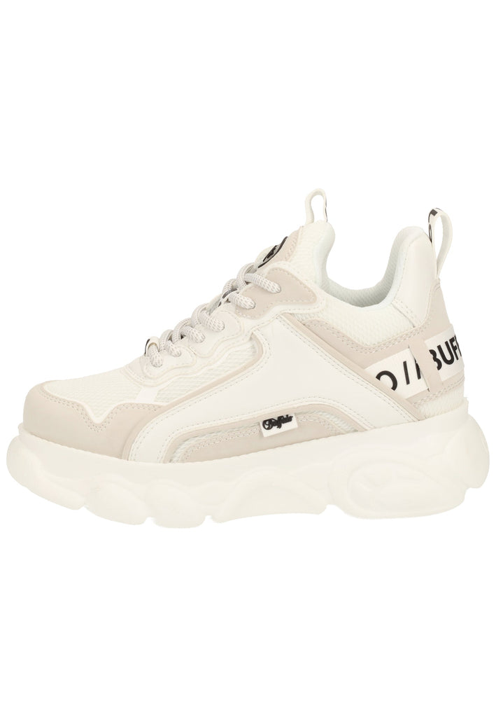 Buffalo Sneaker Lederimitat/Mesh Weiß - surf4shoes