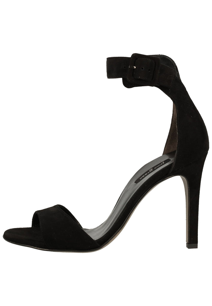 Paul Green Sandalen Veloursleder Schwarz - surf4shoes