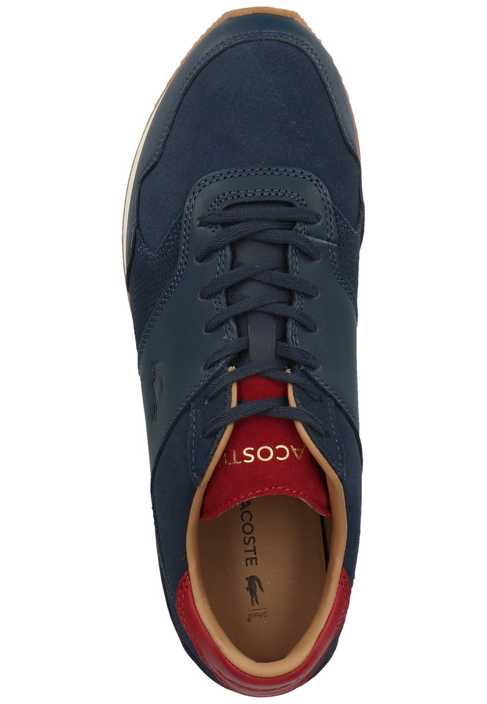 Lacoste Sneaker Leder Navy/Rot - surf4shoes